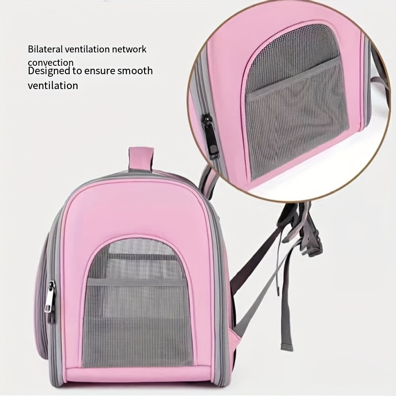 Sac à Dos de Transport pour Animaux – Maille Respirante, Grande Capacité – Sac Pliable et Portable pour Chats et Chiens – Fermeture Éclair Sécurisée