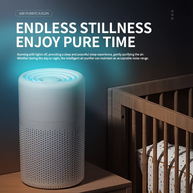 Purificateur d’Air HEPA Compact avec Éponge Parfumée – Anti-Odeurs, Poussière, Pollen et Poils d’Animaux
