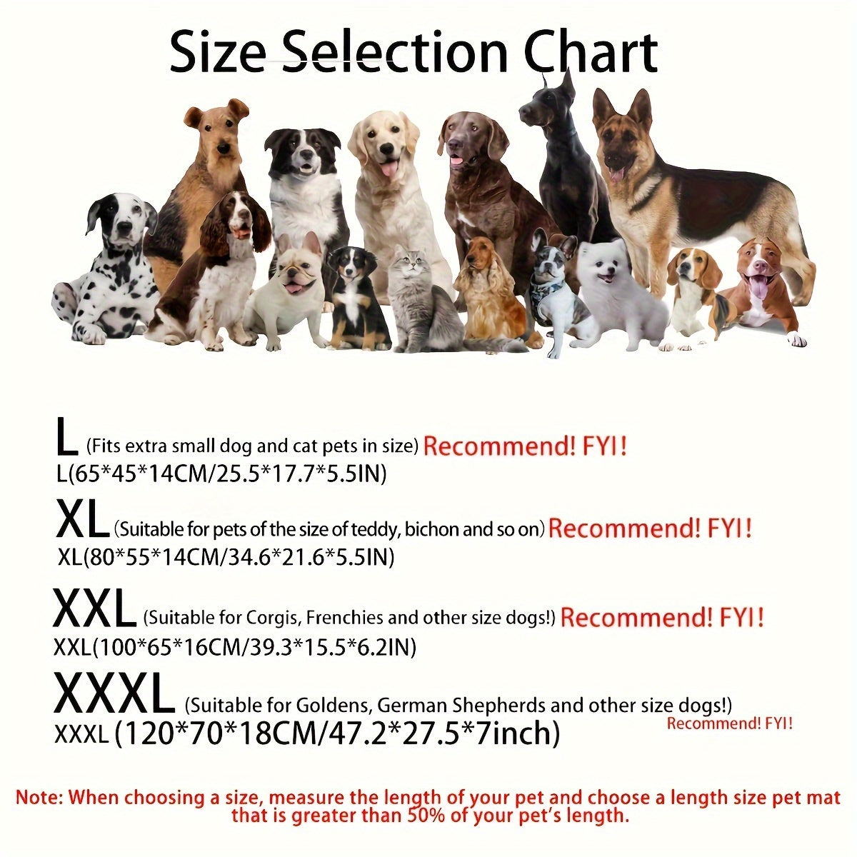 Lit pour Chien PJYuCien Comfort Plus – Spacieux, Respirant et Antidérapant, Utilisable Toute l’Année – Lavable en Machine, Idéal pour Chiens de Petite à Grande Taille