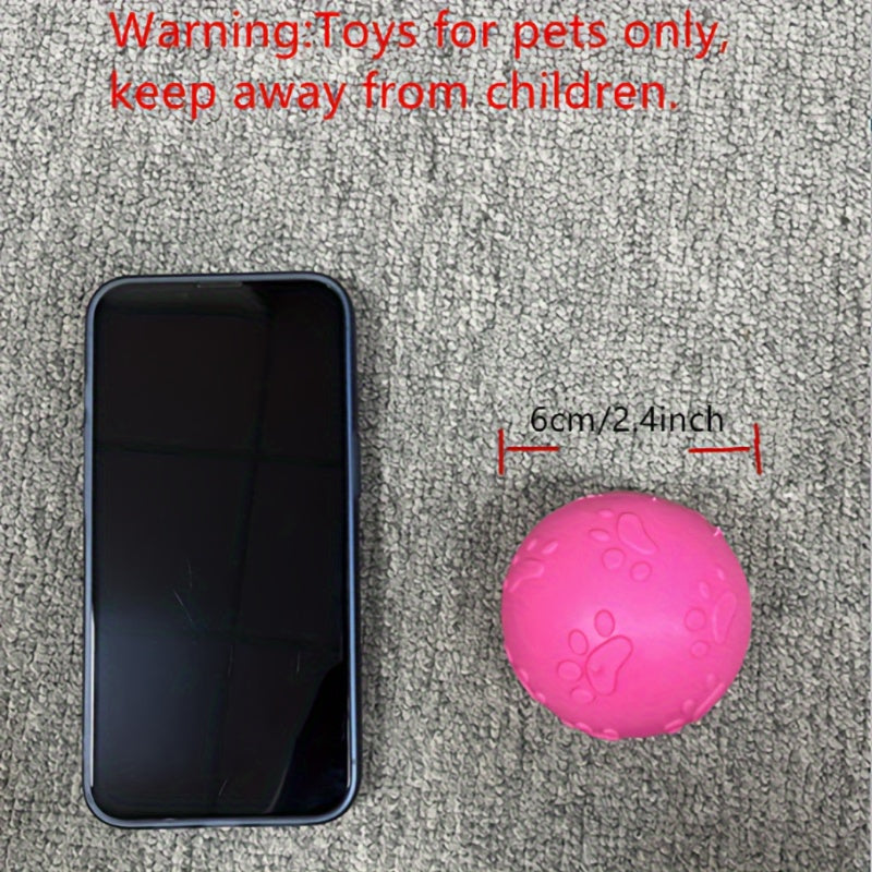 Balle Squeaky en Caoutchouc pour Chien – Design Patte de Cartoon, Résistante & Ludique, Spéciale Petite et Moyenne Taille