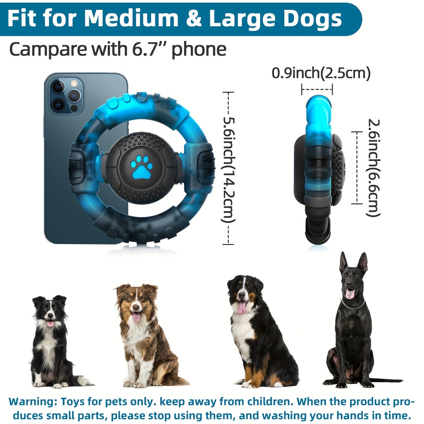 Jouet à Mâcher pour Chien en Forme de Volant – Jouet Interactif de Nettoyage Dentaire et d’Entraînement – Convient aux Chiens de Taille Moyenne