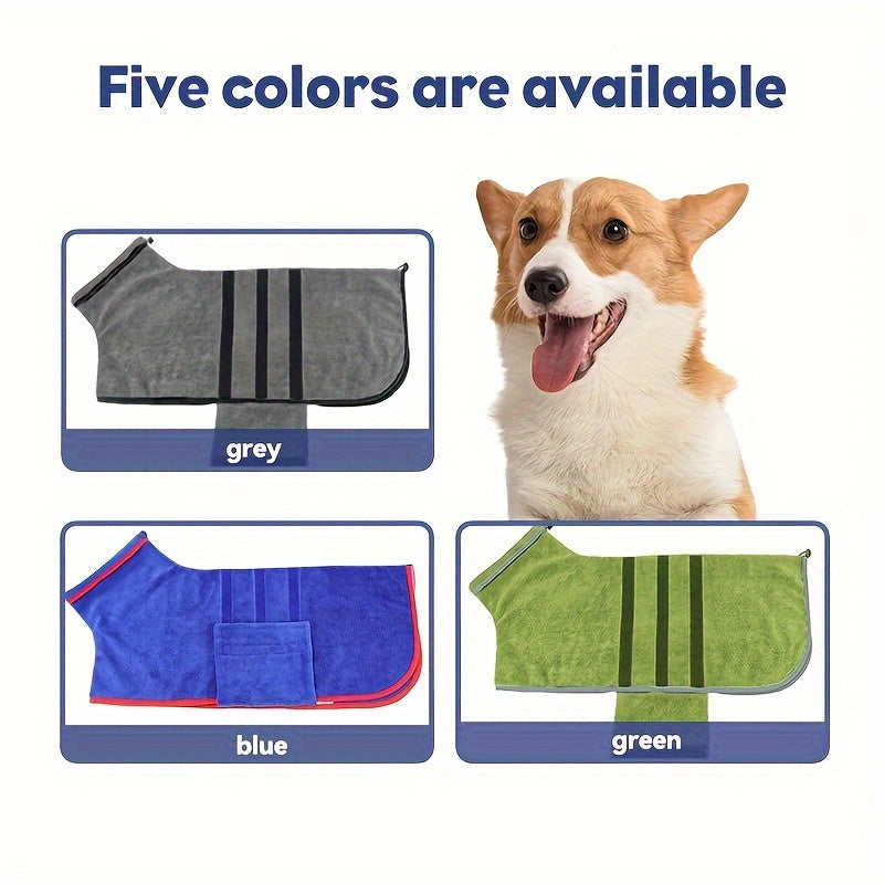 Peignoir de Bain pour Chien – Serviette Ultra-Absorbante, Séchage Rapide, Lavable en Machine