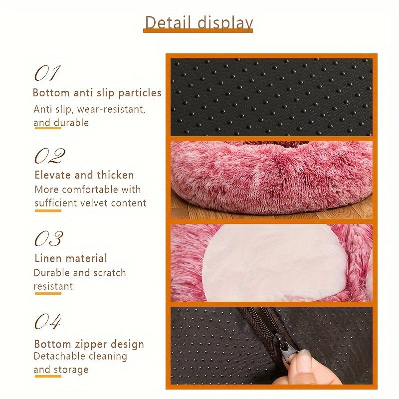 Lit pour Chien en Forme de Patte d’Ours – Nid Douillet en Peluche Longue, Coussin Ultra Moelleux pour le Sommeil et la Sieste des Chiens et Chats