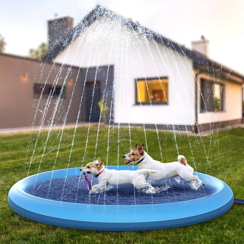 Tapis de Jeu Aquatique pour Animaux – Piscine de Bain pour Chien – Bassin Estival Épais et Résistant – Jouet d’Eau Extérieur pour l’Été