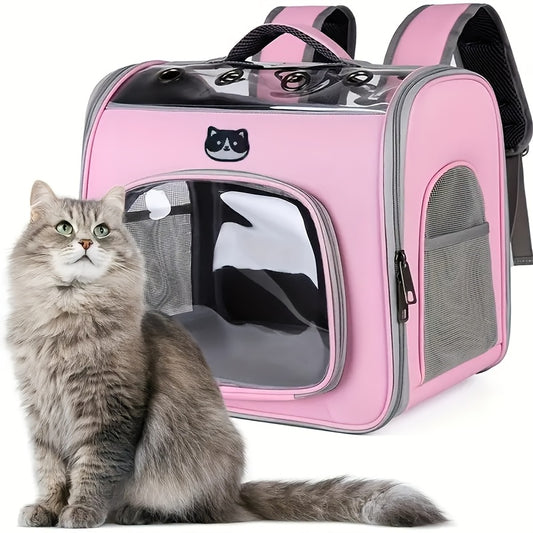 Sac à Dos de Transport pour Animaux – Maille Respirante, Grande Capacité – Sac Pliable et Portable pour Chats et Chiens – Fermeture Éclair Sécurisée
