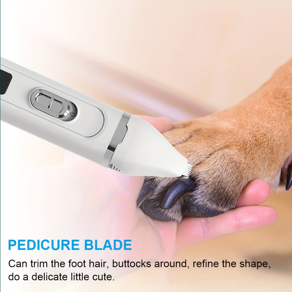 Tondeuse Électrique 4-en-1 pour Chiens et Chats – Kit de Toilettage Silencieux Rechargeable USB – Rasoir pour Animaux à Faible Bruit – Idéal pour Petits et Moyens Chiens et Chats