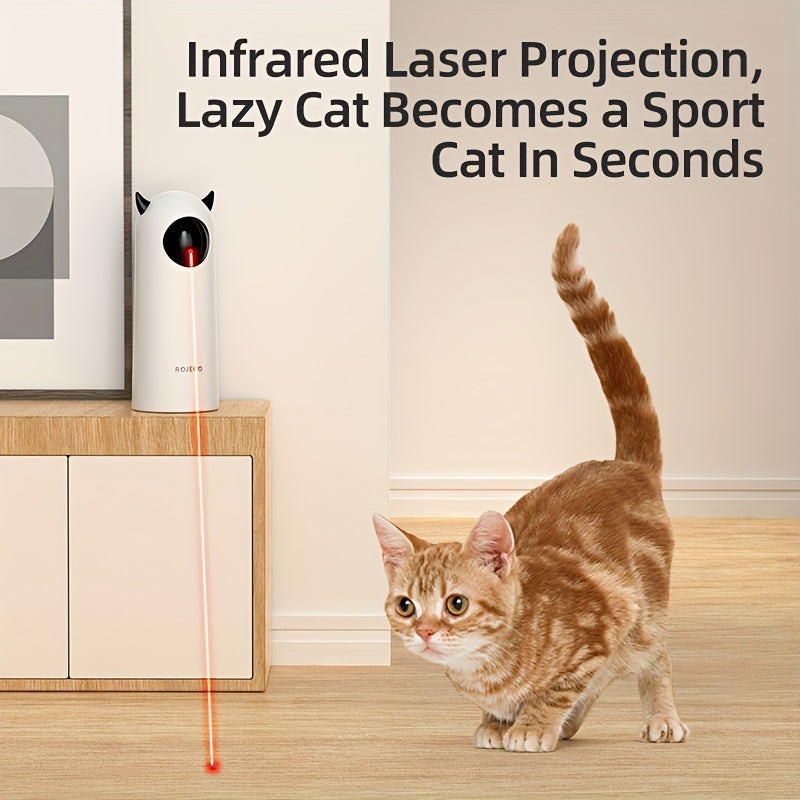 Jouet Interactif Laser Automatique pour Chat/Chien – Jouet Intelligent d’Intérieur pour Animaux – Sans Piles Incluses
