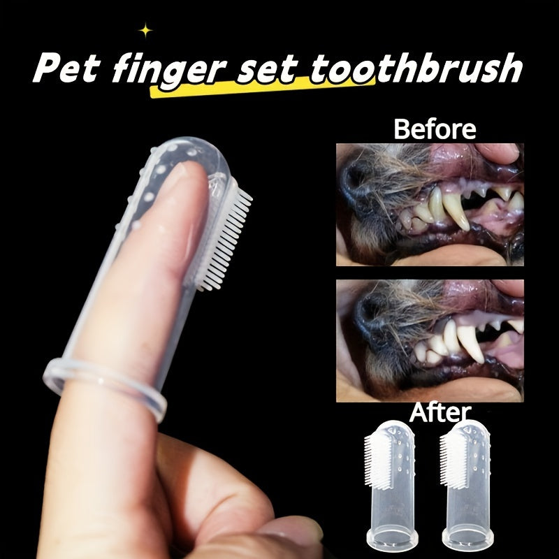 Lot de 2/4/6 Brossettes à Dents en Silicone pour Chien – Hygiène Douce et Efficace, Adaptée à Toutes Tailles de Chiens & Chats