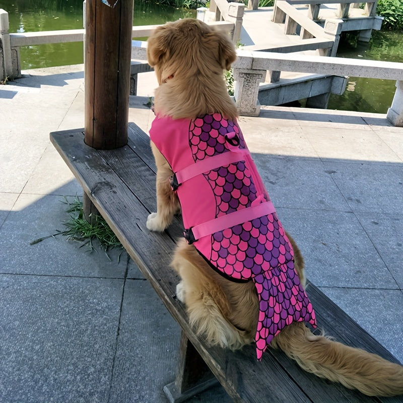 Gilet de Sauvetage pour Chien – Veste Flottante de Sécurité pour la Natation et le Bateau – Maillot de Bain Flottant pour Petits, Moyens et Grands Chiens – Idéal Piscine, Mer, Lac