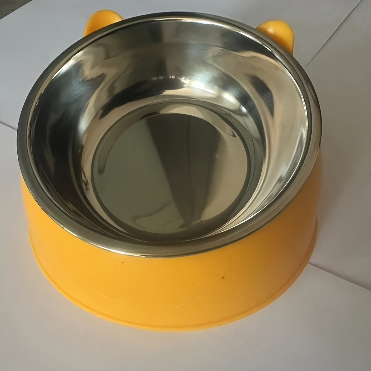 Set de Gamelles pour Chien et Chat – Bol en Acier Inoxydable et Support en Plastique – Design Cartoon Ludique – Sans Pile