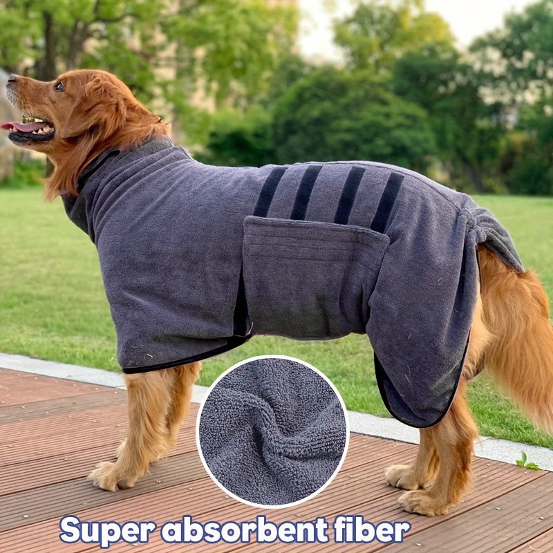 Peignoir de Bain pour Chien – Serviette Ultra-Absorbante, Séchage Rapide, Lavable en Machine