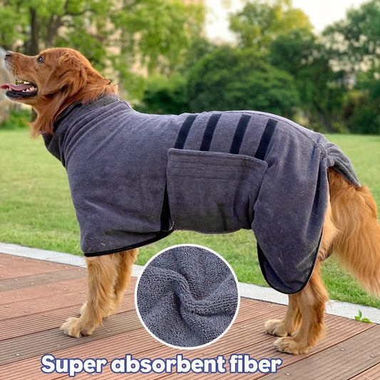 Peignoir de Bain pour Chien – Serviette Ultra-Absorbante, Séchage Rapide, Lavable en Machine