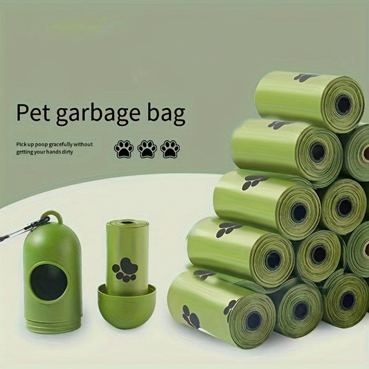 Lot de 8/12/20 Rouleaux de Sacs à Déjections Canines – Sacs à Litière Épais, Anti-Fuites, avec 1 Distributeur Inclus – Pour Promenades et Voyages avec Chien