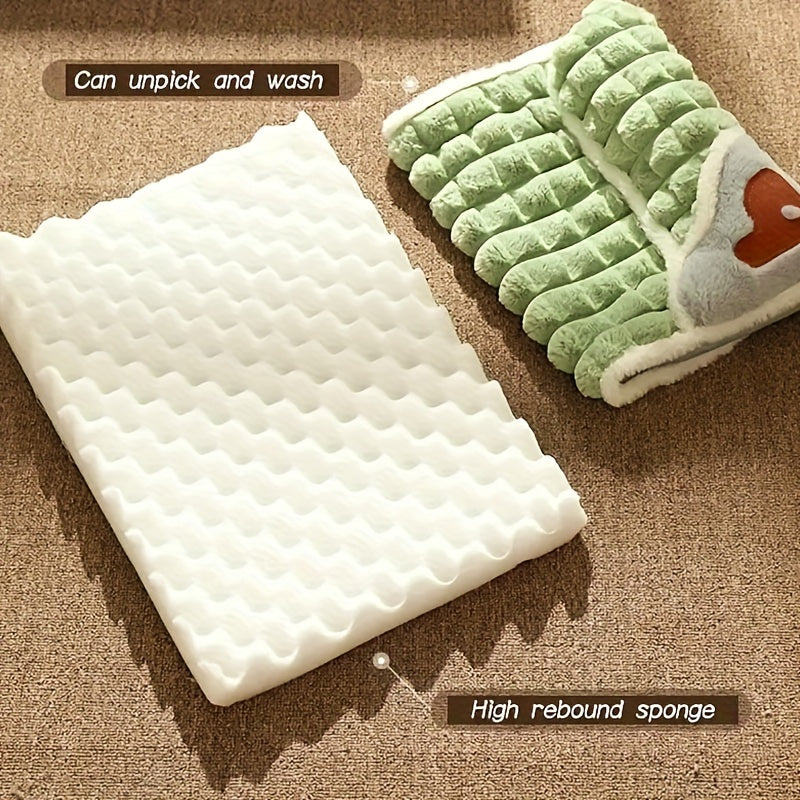 Tapis de Couchage pour Chien – 1 Pièce – Coussin Universel Toutes Saisons pour Niche ou Panier – Matelas Douillet avec Housse Amovible et Lavable – Soutien Doux pour la Colonne Vertébrale