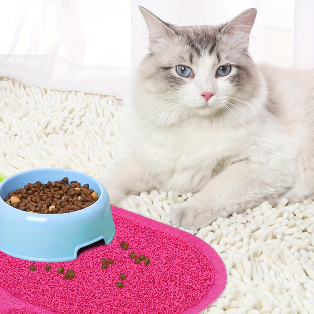 Tapis de Litière Antidérapant en Forme de Patte – Anti-éclaboussures & Anti-dérapant pour Bac à Litière de Chat