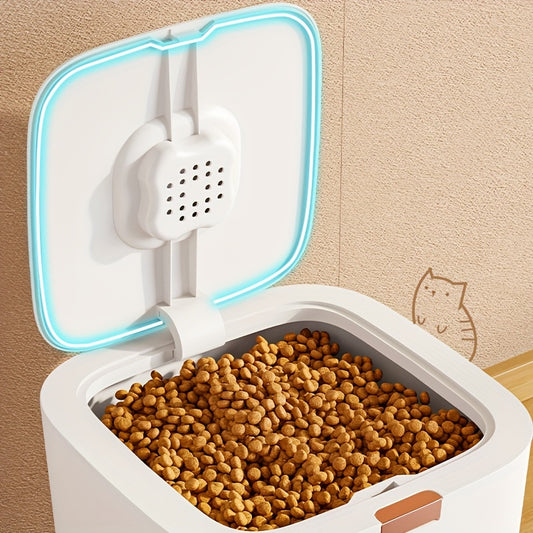 Conteneur Hermétique de Rangement pour Croquettes – Seau de Stockage Anti-Humidité & Anti-Insectes avec Support Antidérapant