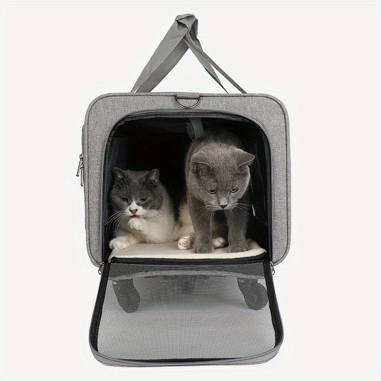 Chariot de Transport pour Animaux – Très Grand Format – Sac de Voyage Pliable pour Chien et Chat – Structure Amovible avec Roues – Cage Trolley Portable