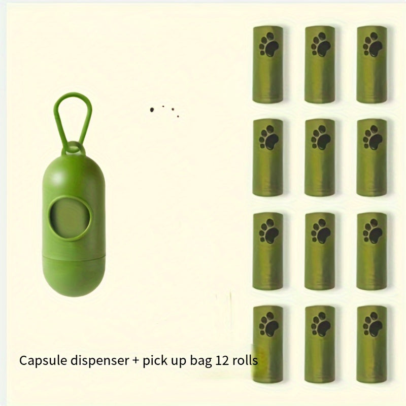 Lot de 8/12/20 Rouleaux de Sacs à Déjections Canines – Sacs à Litière Épais, Anti-Fuites, avec 1 Distributeur Inclus – Pour Promenades et Voyages avec Chien