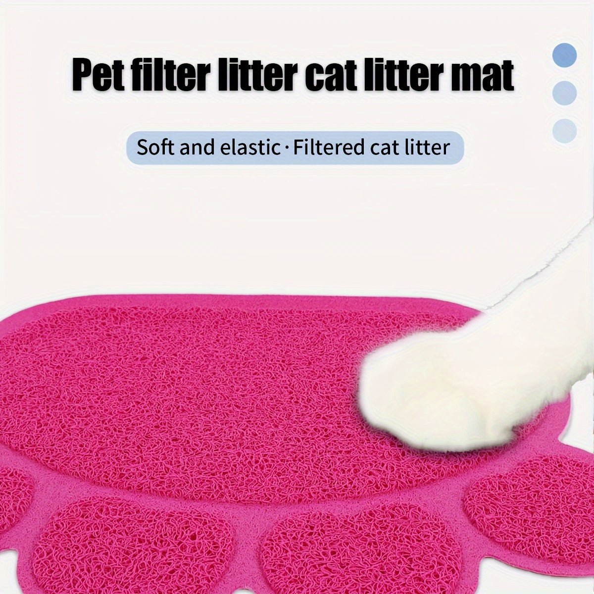 Tapis de Litière Antidérapant en Forme de Patte – Anti-éclaboussures & Anti-dérapant pour Bac à Litière de Chat
