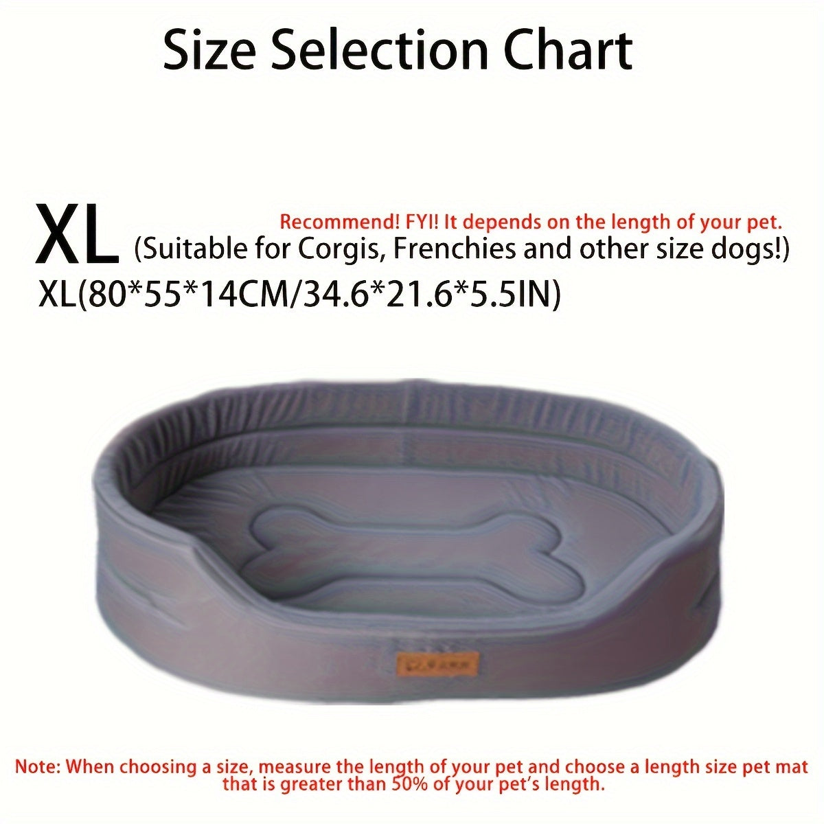 Lit pour Chien PJYuCien Comfort Plus – Spacieux, Respirant et Antidérapant, Utilisable Toute l’Année – Lavable en Machine, Idéal pour Chiens de Petite à Grande Taille